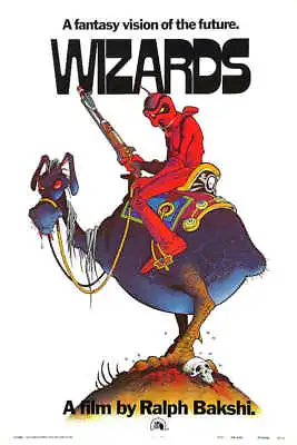 1977 WIZARDS VINTAGE ANIMATED FANTASY MOVIE POSTER PRINT 24x16 9MIL PAPER • $25.95