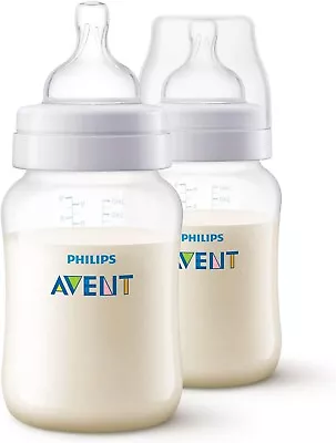 Philips Avent Anti-Colic Baby Bottles 260ml 2-Pack SCF813/27 • $32.95