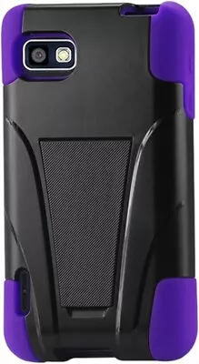 Reiko Premium Hybrid Case For LG Optimus F3/LS720 Purple/Black • $10.99