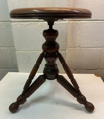 $95 • Buy Vintage Tonk Piano Stool Bench Seat Stick & Ball Design Chicago New York Organ