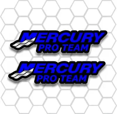 Mercury Pro-team Blue Fishing Graphics Marine Decals Professional Vinyl • $5.25