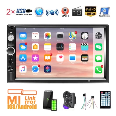 $39.99 • Buy 7  Double 2DIN Car MP5 Player Bluetooth Touch Screen USB FM DVR Stereo Radio