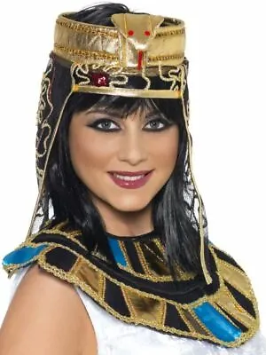 Ladies Egyptian Headpiece Pharaoh Cleopatra Headdress Fancy Dress Accessory New • £10.67