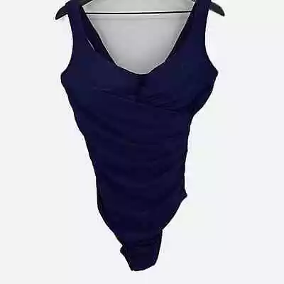 Miraclesuit 2023 Solid One Piece Plus Size Swim Suit In Cobalt - Size 20W • £75.04