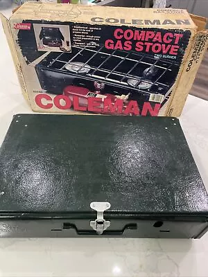 Coleman 425F 2-Burner Camp Stove Model 425F499T USA With BOX 12 1986 • $32.99