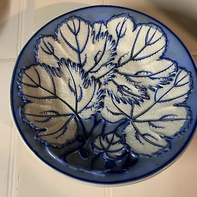 Victorian Cabbage 9” Impressed Staffordshire Knot Mark Pearl Ware Serving Plate • £12