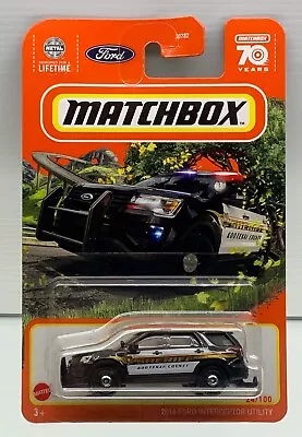 2023 Matchbox 2016 Ford Police Interceptor Utility SHERIFF KOOTENAI COUNTY • $7.95