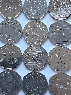 Rare 50p Coins Kew Gardens Olympics Peter Rabbit IOM Jersey Guernsey Snowman • £4.50