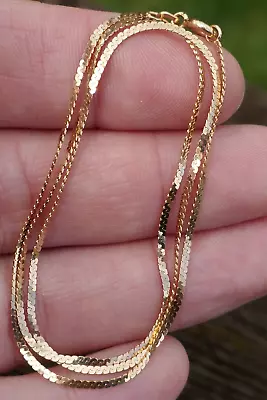 Vintage Italian 14kt Yellow Gold Fancy Link Style Chain - 2.0 Grams / 15.5  Long • $169.95