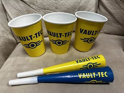 Authentic Fallout Vault Bethesda Vault-Tec Cups & Noise Makers • $29.95
