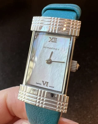 $99.99 • Buy Burberry Watch Logo Heritage Mother Of Pearl Nova Check Women's Swiss Bu4560