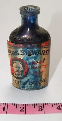 Vintage Mrs. Stewart's Liquid Bluing Bottle • $12.49