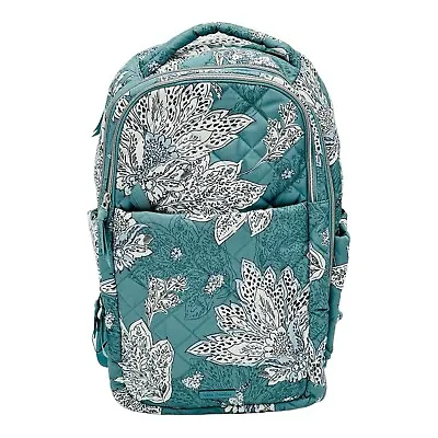 Vera Bradley Tiger Lily Blue Oar Campus Backpack School Book Bag Laptop  NEW • $199.95