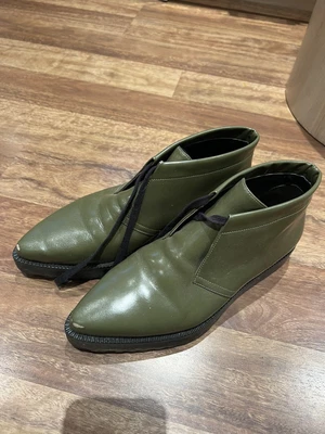 $50 • Buy ALEXANDER WANG Womens Ankle Boot Anita Shoe Green EUR37 AU36 Pointed Toe Leather
