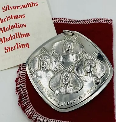 '81 Towle Sterling Silver Christmas Melody Medallion Ornament Hark Herald Angels • $69.99