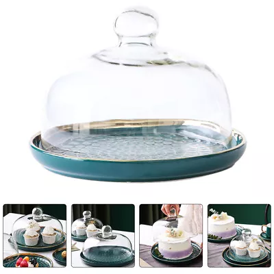 Ceramic Cake Stand With Glass Dome Cover- • £26.29