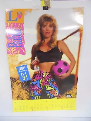 Miller High Life  La Rubia  1991 Mayjunejulyaug Calendar/poster~#141 • $20