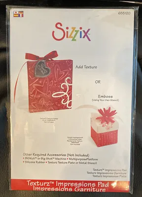 $7.50 • Buy New Sizzix ~ TEXTURZ IMPRESSIONS PAD ~ Big Shot Big Kick Scrapbook Card Cut