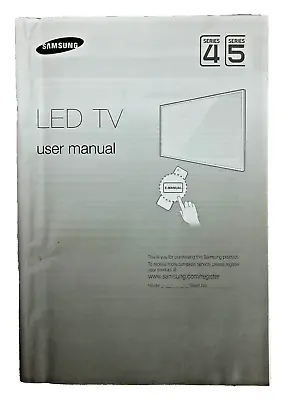 Samsung LED TV User Manual Series 4 & Series 5 TV User Instructions • £5.99