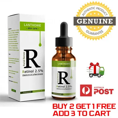$12.99 • Buy Retinol 2.5% Vitamin A C E & Hyaluronic Acid Face Serum - Anti Aging Wrinkles