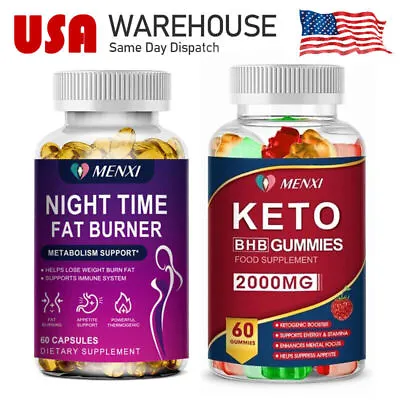 Keto ACV Gummies Diet Weight Loss Night Time Fat Burner Appetite Suppressant • $11.72