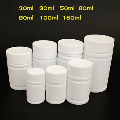 20ml 50ml 80ml 100ml 150ml Medicine Container Vitamin Capsule Empty Pill Bottles • $47.49