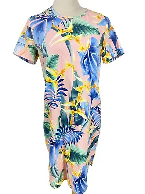 Country Road Pink Bird Of Paradise Womens Dress Size 6 - 8 Beach Cover • $25.90