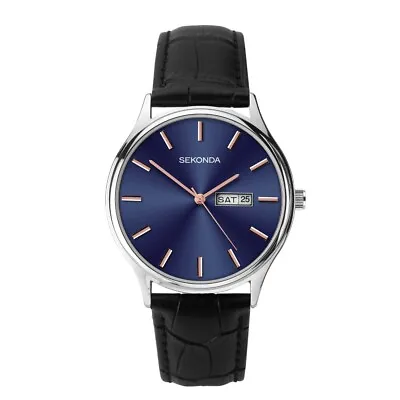 Sekonda Mens Watch With Blue Dial And Black Strap 1701 • £29.99