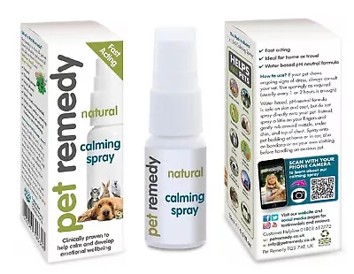 ⭐️✅pet Remedy Natural De-stress And Calming Refillable Mini Spray 15 Ml✅️⭐️ • £6.39