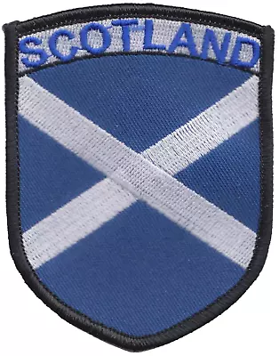 Scotland Saltire Large Shield Embroidered Patch • £5.50