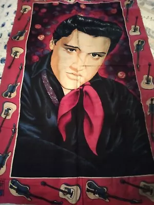 Vintage Elvis Presley Tapestry Wall Hanging Cotton 52in X 34.5in • $32.27