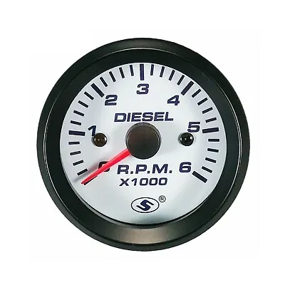 52mm 2-1/16  Universal Tachometer In Dash For Diesel Engine Alternator 6000 RPM • $35.14