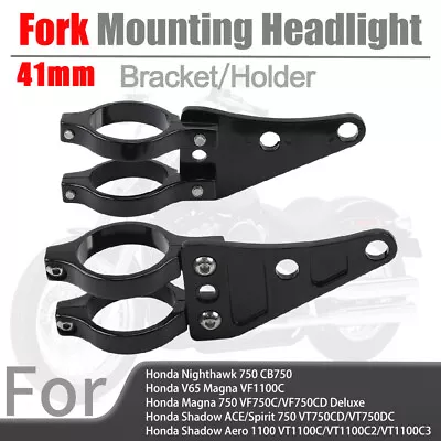 41mm Fork Mounting Headlight Bracket For Honda Shadow 1100 750 V65 Magna CB750 • $16.97