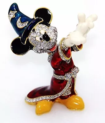 Arribas Bros Swarovski Disney Sorcerer Mickey Mouse Jeweled Figurine NIB • $326.25