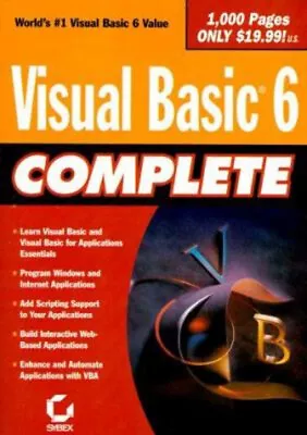 Visual Basic 6 Complete Paperback Steve Sybex Inc. Staff Brown • $7.49