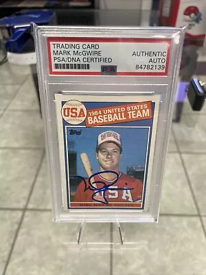 1985 Topps MARK MCGWIRE Signed Rookie Card PSA/DNA #401 RC Auto • $169.99