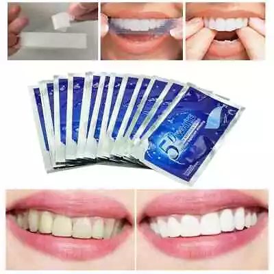$9.90 • Buy 5d Teeth Whitening Strips Pro Safe White Tooth Clean Gel Bleach Dental Strength