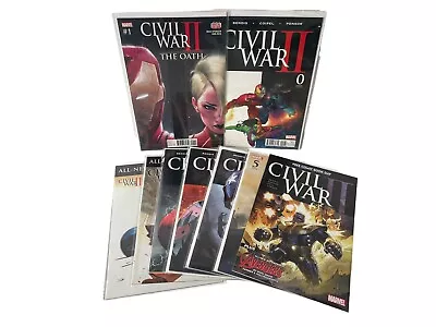Lot Of 9: Marvel 2016 CIVIL WAR II Comic Books Issue 0 Variant 1 5-8 10-11 NM • $5.50