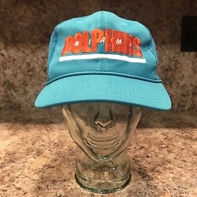 Miami Dolphins Vintage Sports Specialties Trucker Snapback Hat Cap Mesh NFL • $25.99