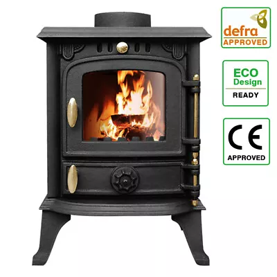 4.5KW Multifuel Stove Heating Fireplace Cast Iron Defra Approved Eco Design • £319.99