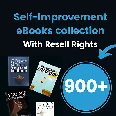 900+ Self-Improvement Digital Books Bundle PLR Collection Make Money Online • $2.99