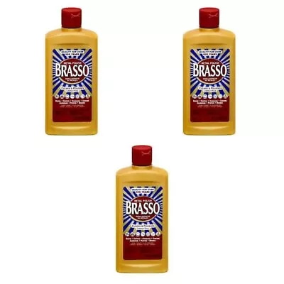 8 Oz. Metal Polish (3-Pack) Brasso Brass Cleaner Provides Quality Shine NEW • $14.37