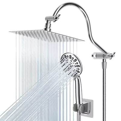 All Metal Shower HeadHigh Pressure Rainfall Shower Headwith Handheld Combo • $57.99