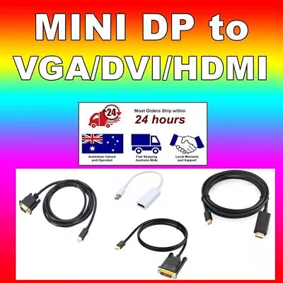 MINI Displayport MDP To VGA DVI Female DP Display Port Converter Adapter Cable • $4.35