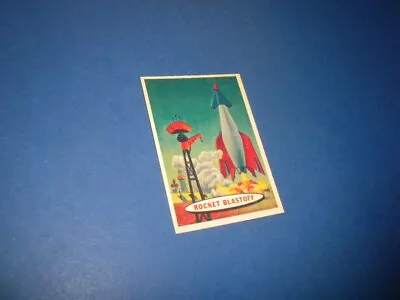 SPACE CARDS #17 Topps 1957 T.C.G. BLUE BACK Trading Card TARGET MOON • $12.50