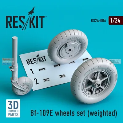 RESRS240006 1:24 ResKit Bf109E Weighted Wheels Set • $23.14