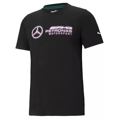 Men's Puma Black Mercedes AMG Petronas F1 Logo T-Shirt - S • $45