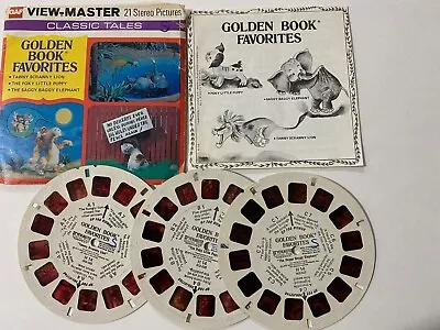 Viewmaster Reels  Golden Book Favorites  Classic Tales 1977 With Booklet • $14