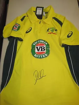$399 • Buy David Warner (Australian Vice Captain) Signed 2015/16 ODI Cricket Shirt