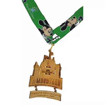 DISNEYLAND Medal 2009 Race 1/2 Half Marathon Run & Mickey Mouse Green Lanyard • $19.90